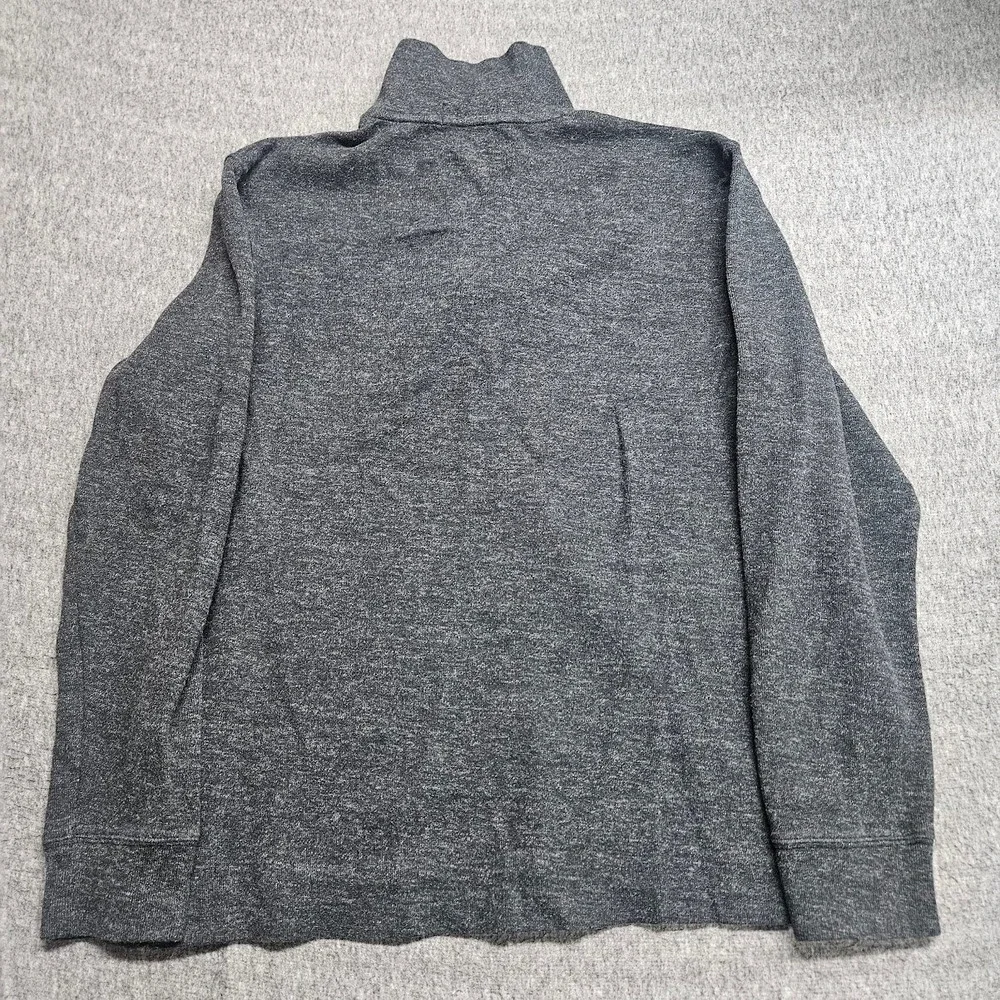 Polo Ralph Lauren Quarter Zip Sweater Mens M Charcoal Grey Heathered Pony Logo